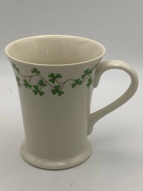 Shannon by Godinger  Irish Coffee Mug with Green Shamrock Accent